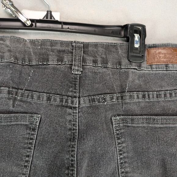 Denim & Rivets Y2K Charcoal Jeans Women's 20 Stretch 34x29" Glitter Side Stripe - Picture 10 of 10